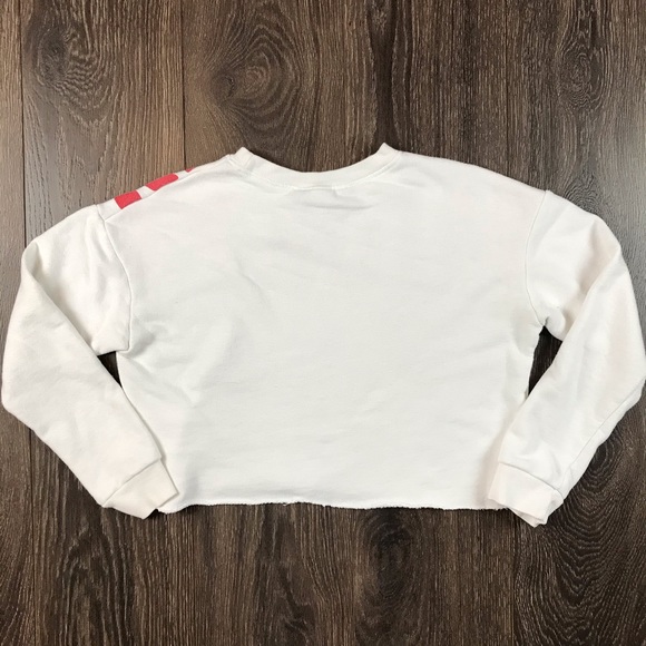 Disney Mickey Mouse Women’s Retro Mickey Crop Top Long Sleeve Sweater Size Small - Picture 4 of 4